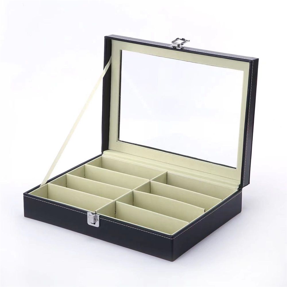 Sunglass Organizer, Sunglasses Display Organizer for Women Men, Sunglasses Case Multiple Pairs（8 grid beige）