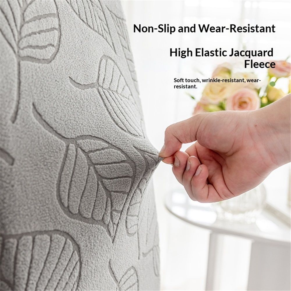 Dining Chair Covers,Dining Room Chair Covers Set of 4,Printed Chair Slipcover, Soft Removable Washable,Pet Friendly Furniture Protector Seat Cover,Universal Fit for Hotel,Banquet（Dark Gray Leaf）