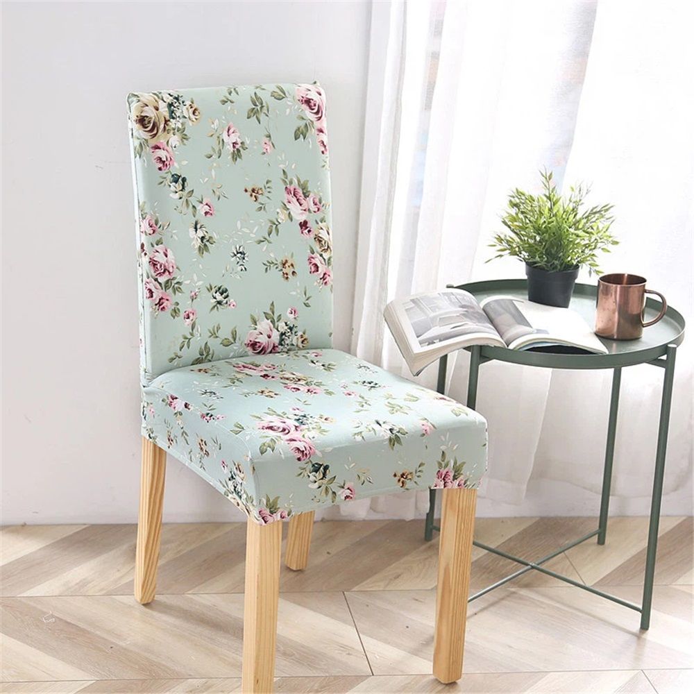 Dining Room Chair Covers Set of 4, Stretch Pattern Chair Slipcovers polyester Removable Washable Kitchen Chair Protector Cover for Dining Room, Hotel, Ceremony