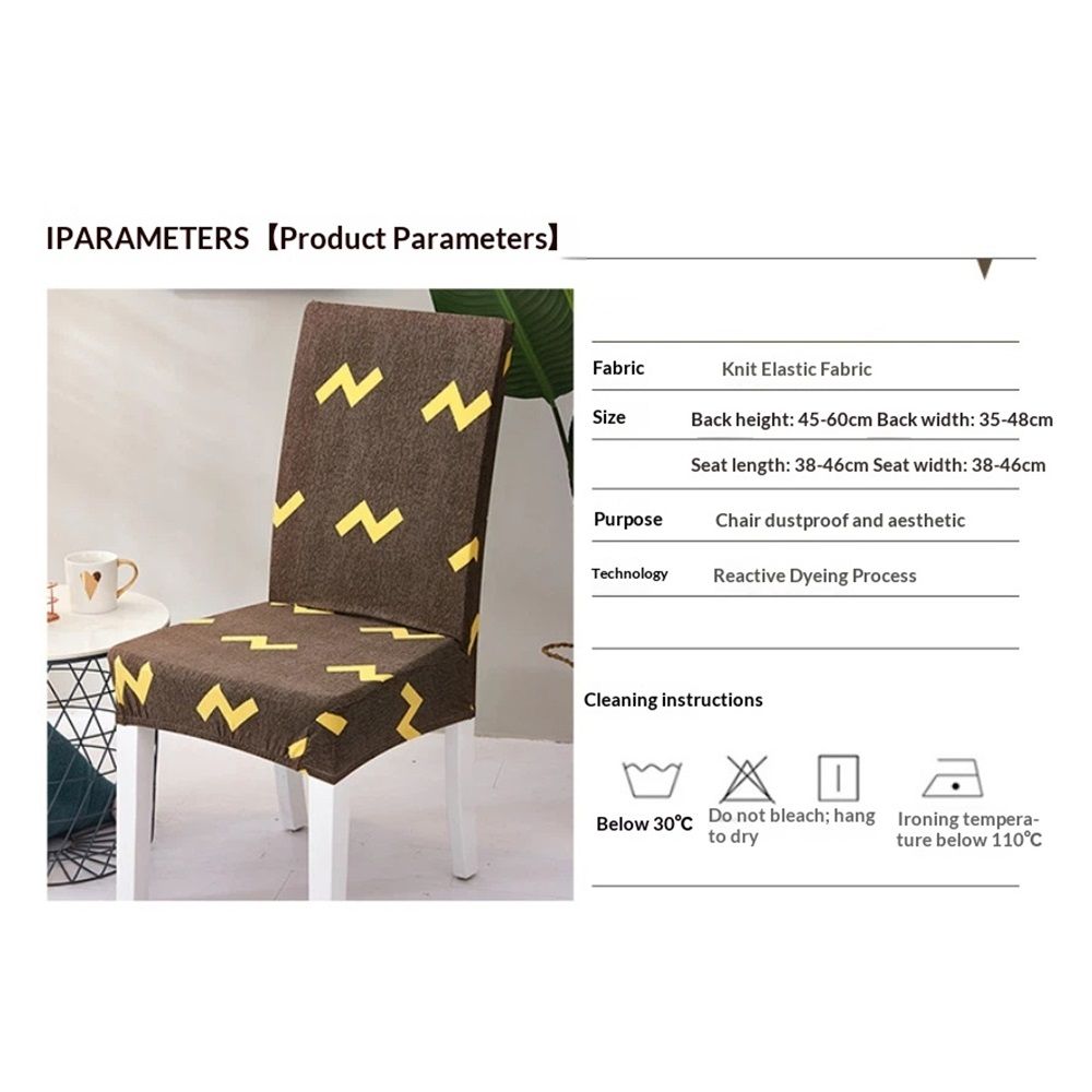 Dining Room Chair Covers Set of 4, Stretch Pattern Chair Slipcovers polyester Removable Washable Kitchen Chair Protector Cover for Dining Room, Hotel, Ceremony