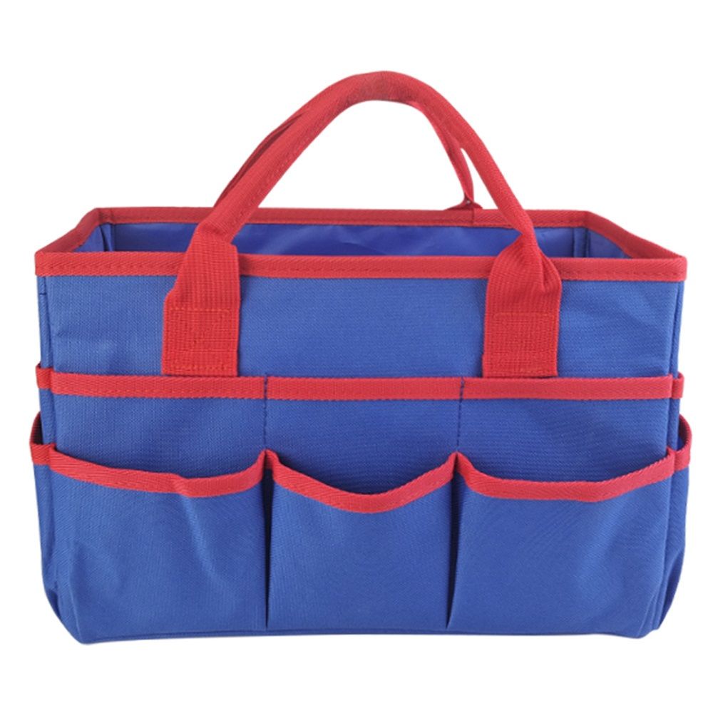 Teacher Handle Tote Bag Organizer,Tote Bag Organization for  Crafts,Art,Paper,Books,School,Sewing,Travel with Handles,Ofiice Supplies Storage (Blue+red)