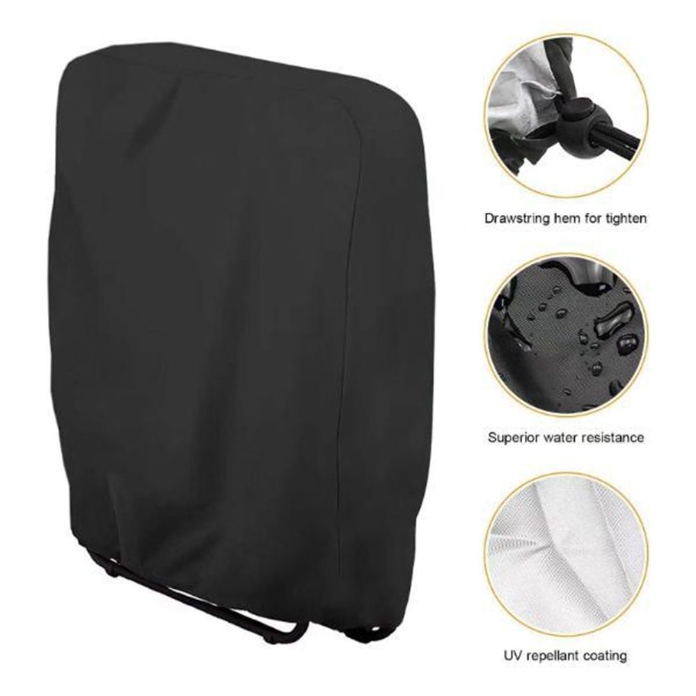 Gravity Chair Covers 2 PCS, Outdoor Zero Gravity Folding Patio Chair Covers Waterproof Dustproof Gravity Chair Cover with Storage Bag（71*20*34*110cm Black)