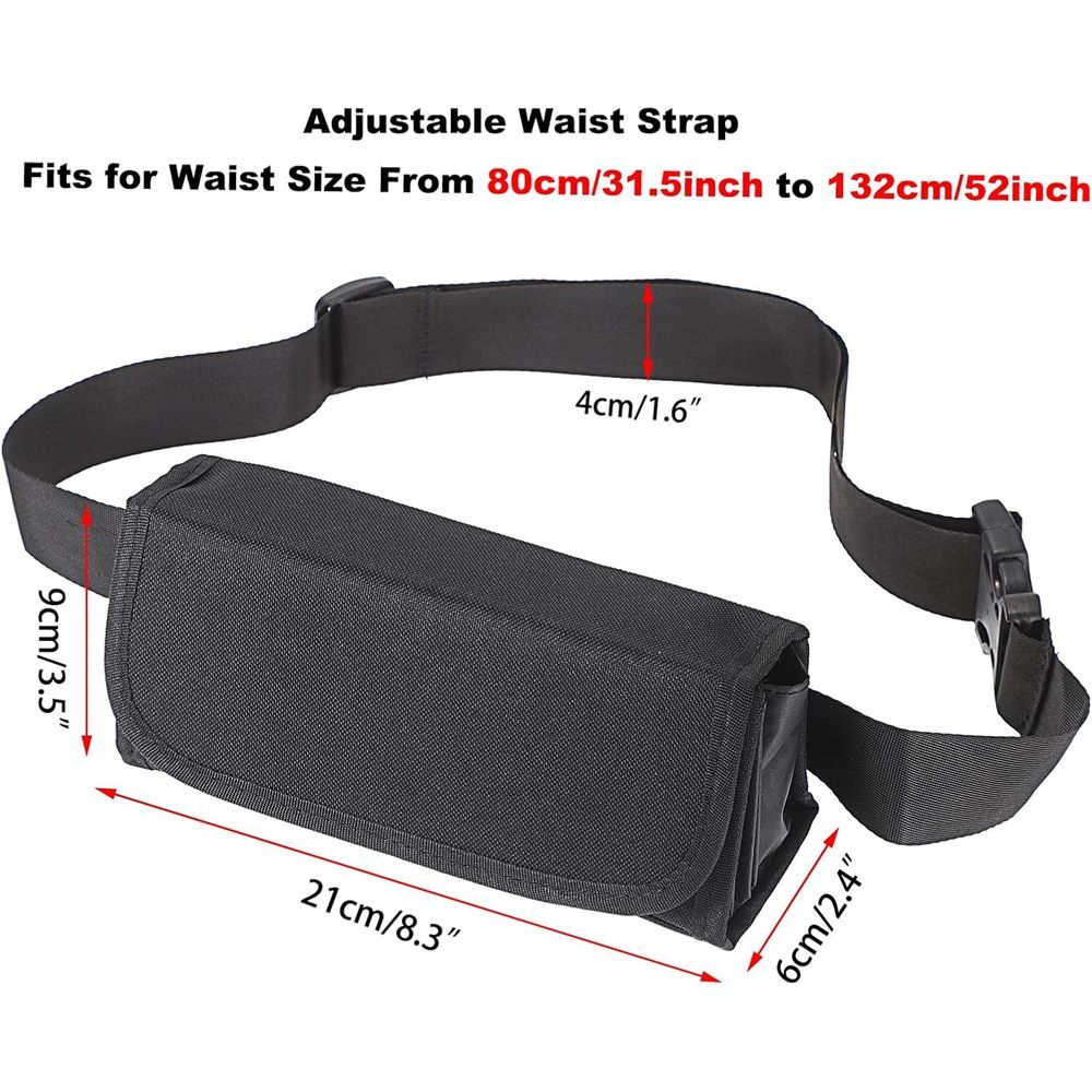 Coin Holder Coin Dispenser, Pack with Banknote Waiters Purse Coin Sorter Coin Organizer, Black Coin Storage Bag for Waitress Server Collector Cashier Change（oniy bag）
