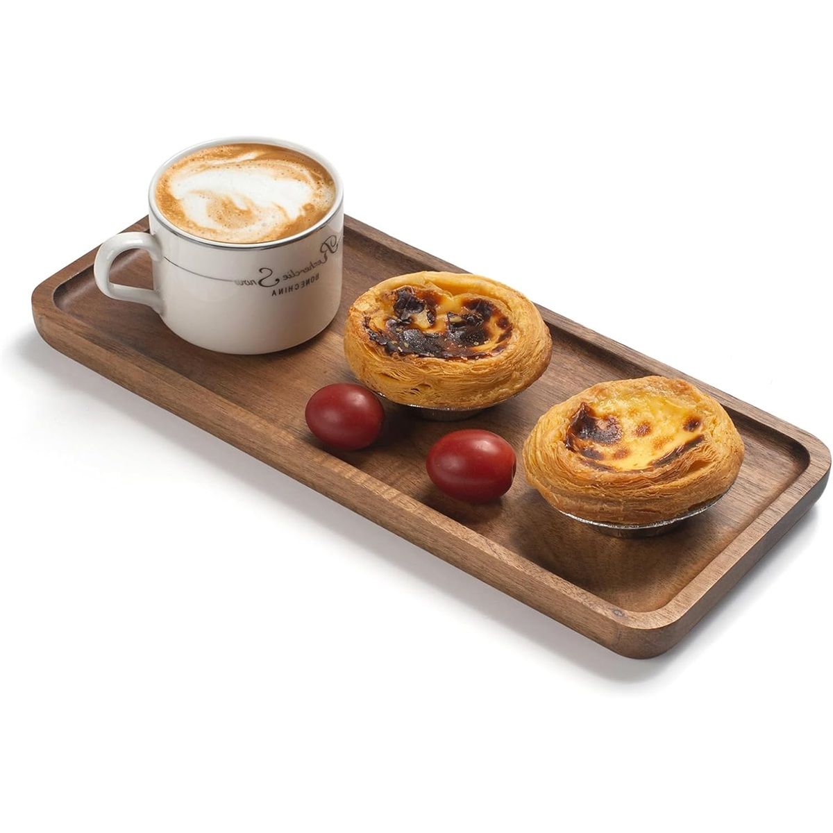 2pcs  Wood Platters Small 11.5"x4.2" Long Charcuterie Board Rectangle Decorative Tray Wooden Serving Platter for Food Appetizer Cake Plates Kitchen Dish Cheese Boards Rectangular