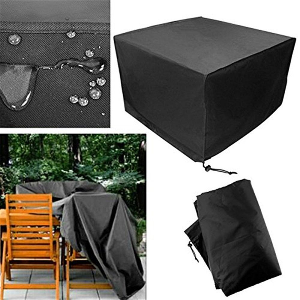 Outdoor Furniture Cover 210D Oxford Cloth Home Waterproof Table and Chair Garden Table Dust Cover（120*120*74CM）