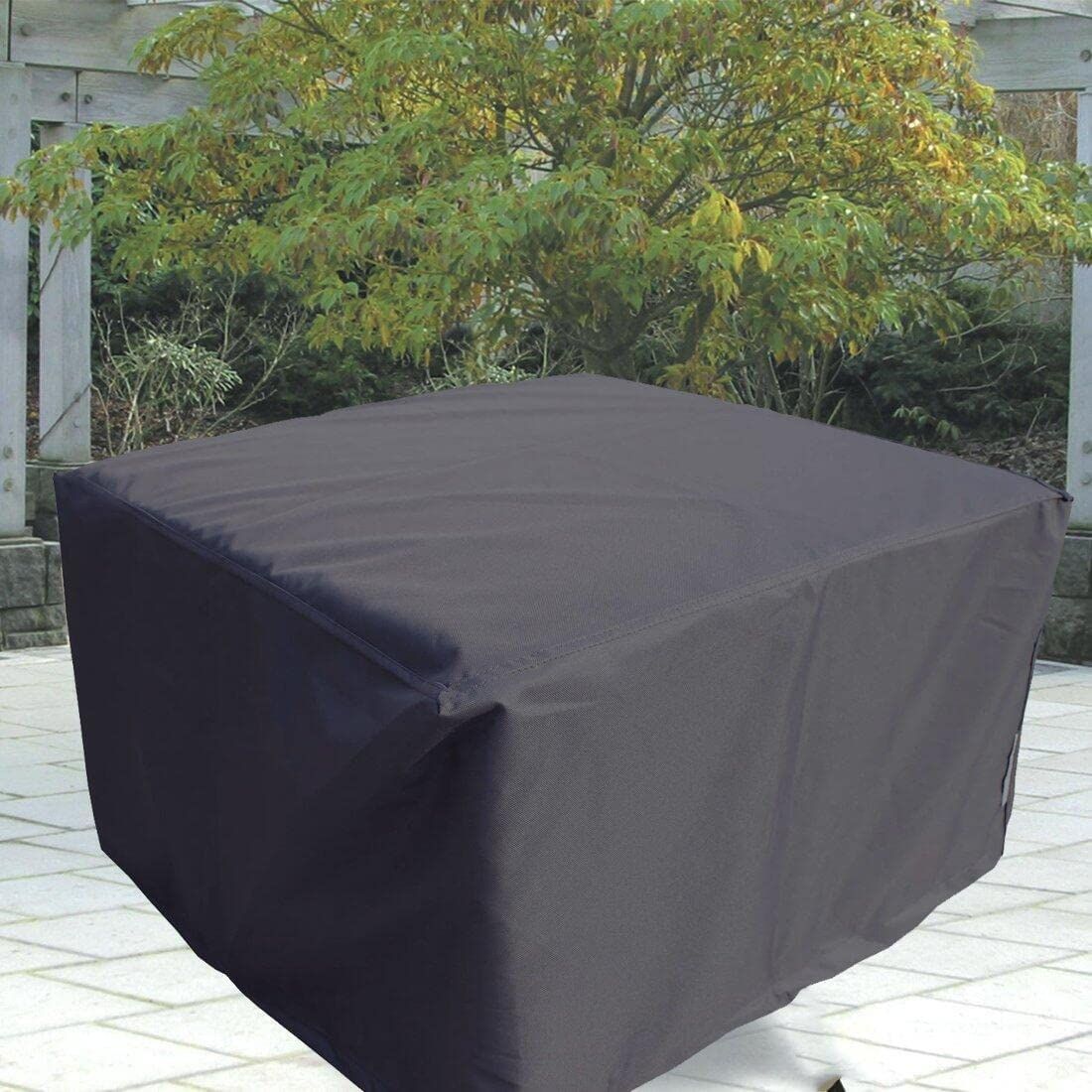 Outdoor Furniture Cover 210D Oxford Cloth Home Waterproof Table and Chair Garden Table Dust Cover（120*120*74CM）