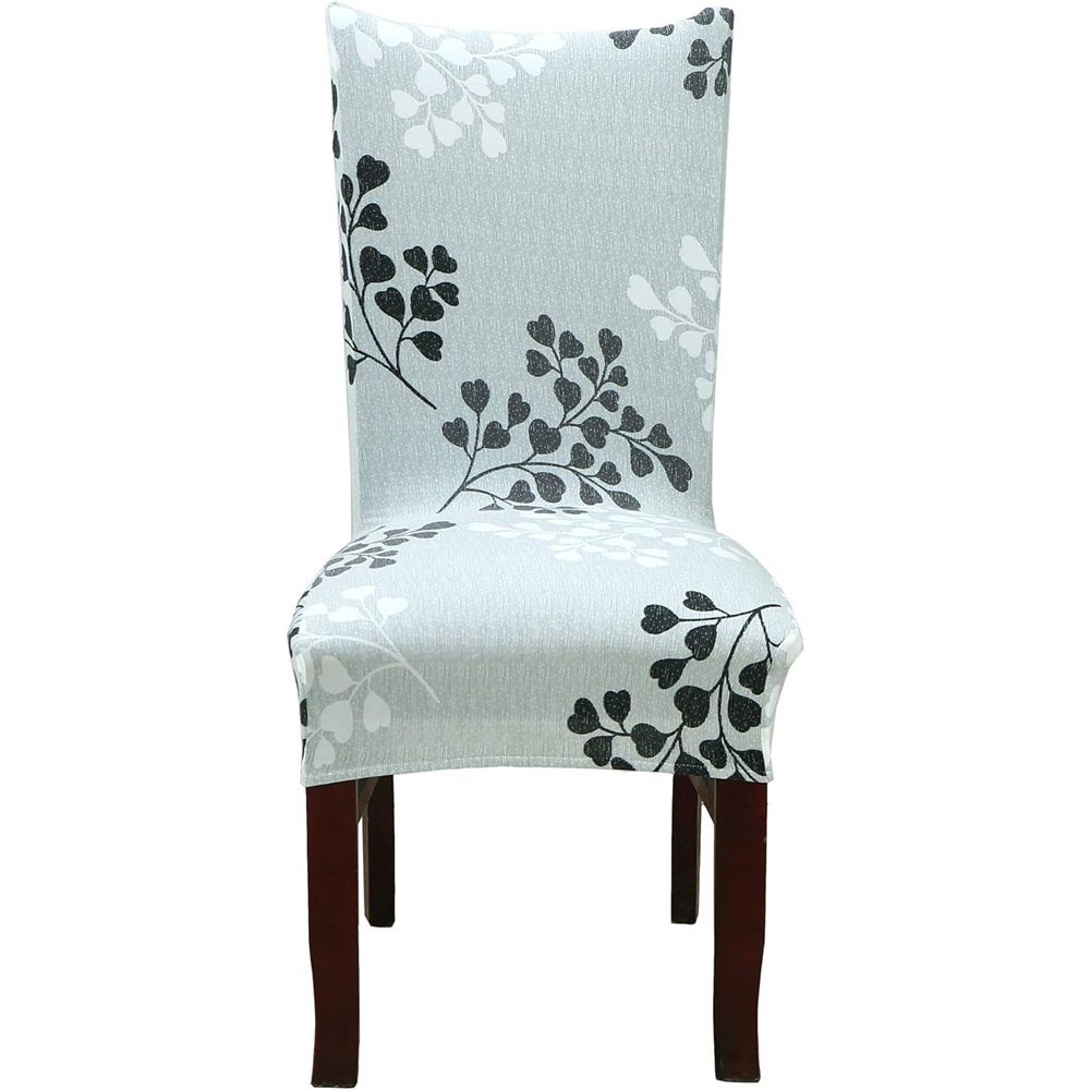 Dining Room Chair Covers for Dining Room Set of 4,Stretch Dining Chair Cover for Dining Room Kitchen Washable Removable(4Pack,Printed Leaf Pattern)