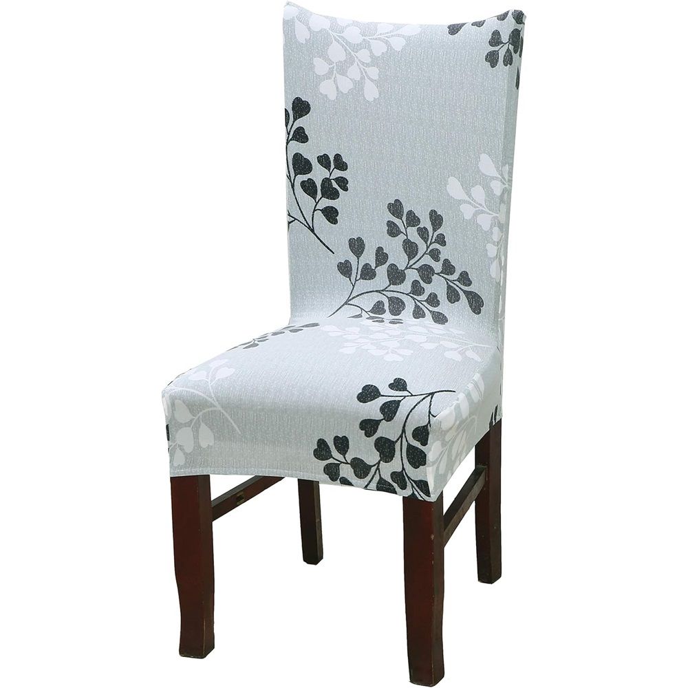 Dining Room Chair Covers for Dining Room Set of 4,Stretch Dining Chair Cover for Dining Room Kitchen Washable Removable(4Pack,Printed Leaf Pattern)