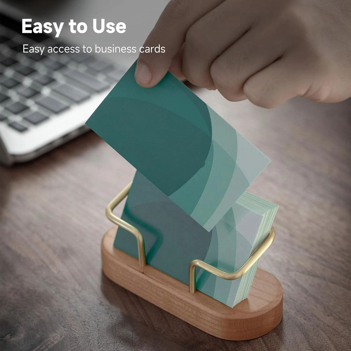 muso wood Business Card Holder for Desk