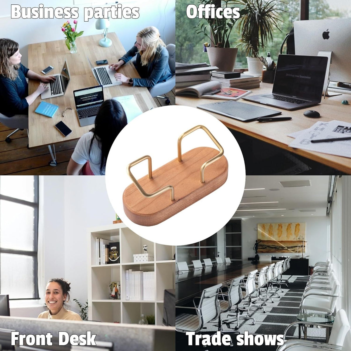 muso wood Business Card Holder for Desk