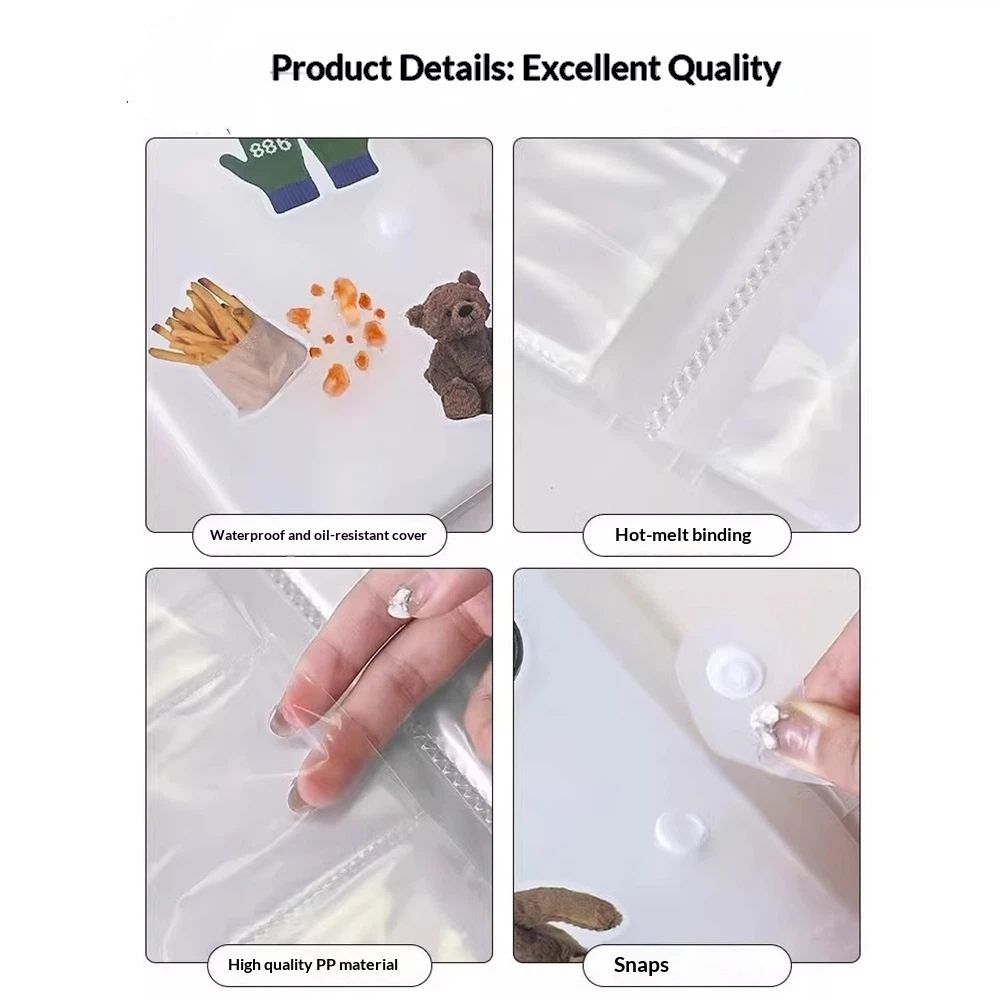 2 Pack 3x5 Index Cards Clear Plastic Holder Organizer Pouches Book Binder 40 Page Hold 160 Cards（Excluding paper）