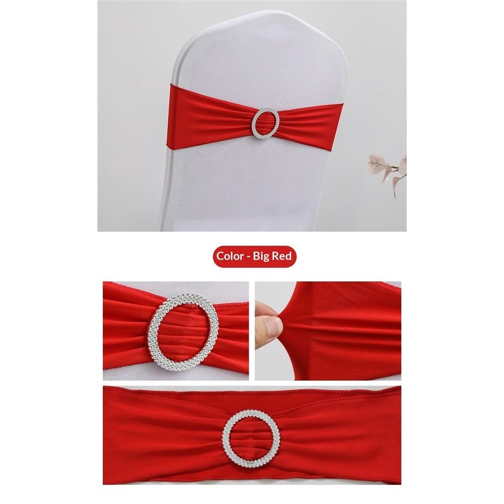 20 pcs red Stretch Chair Sashes for Christmas Wedding Parties Banquet Decorations Elastic Chair Covers with Slider Buckle Engagement Hotel Bridal Shower Xmas