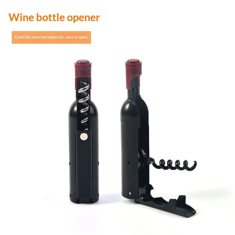 2 pack Magnetic Wine Bottle Corkscrew, Wine Opener Portable Screw Corkscrew Multifunction Wine Bottle Opener Black