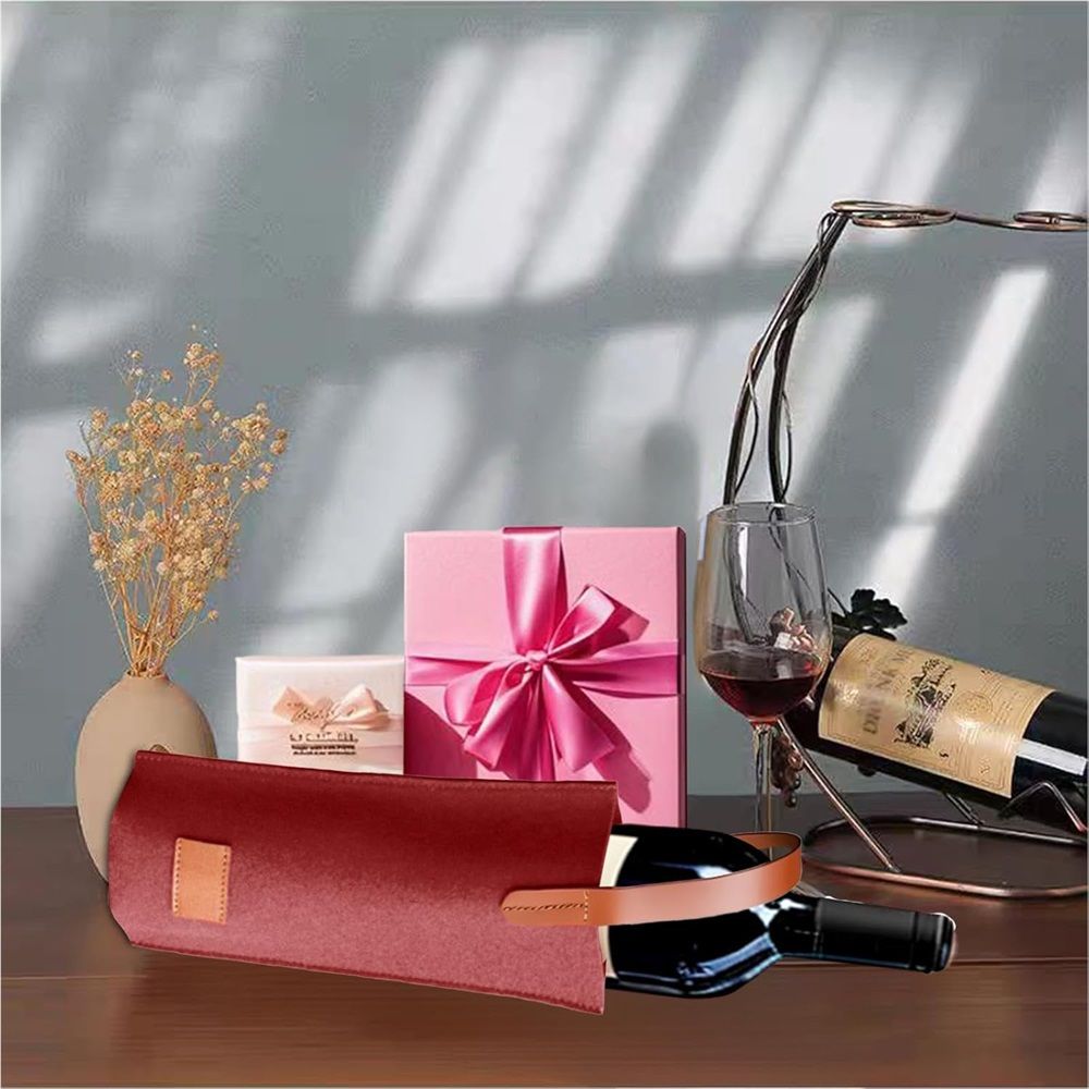 2 pack Wine Bag Single Bottle Carrier Tote, Insulated Travel Wine Cooler Bag for Picnic Beach Gift, Thermal Padded Portable One Bottle Holder Carrying Case for Women Men Wine Lovers