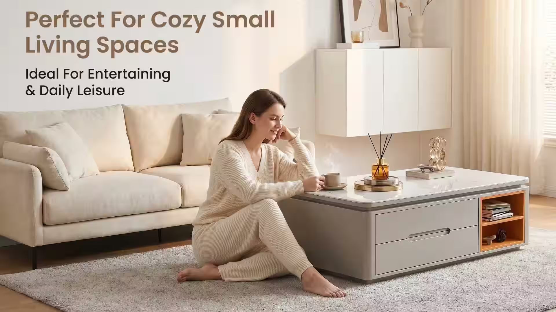 Chinese Light Luxury Minimalist 12mm Sintered Stone Coffee Table