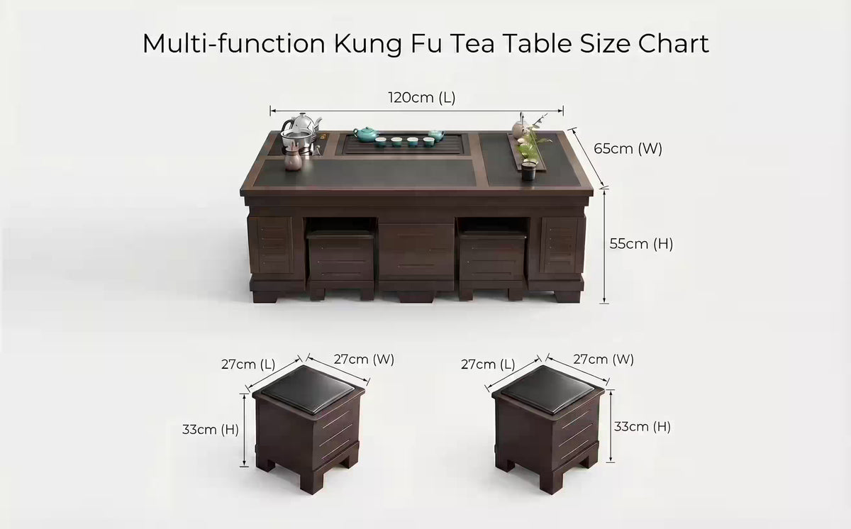 1.2m New Chinese Style Walnut Kung Fu Tea Table