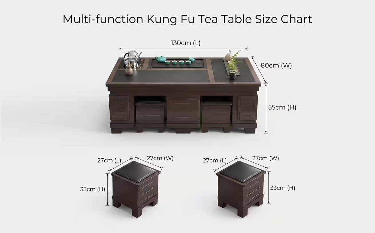 1.3m New Chinese Style Walnut Kung Fu Tea Table