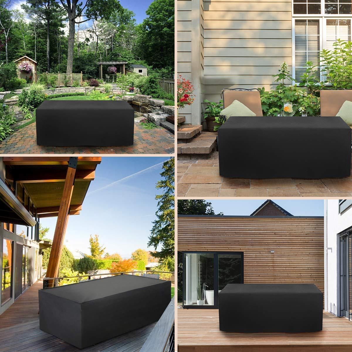 Garden Table Cover Black 05