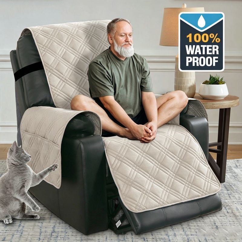 Electric Recliner Sofa Cover - Black