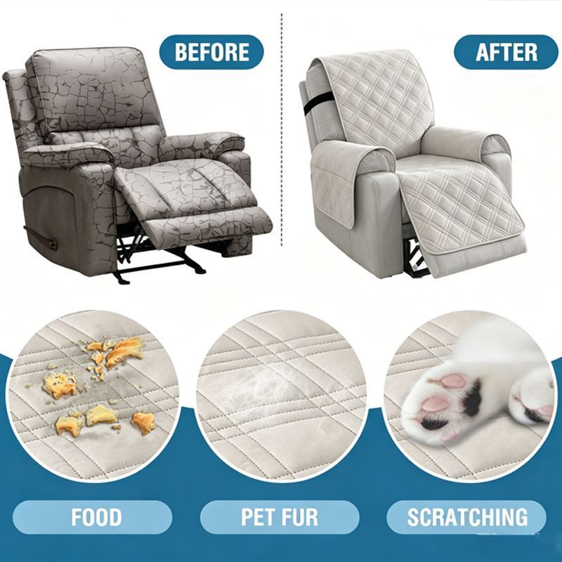 Electric Recliner Sofa Cover - Black