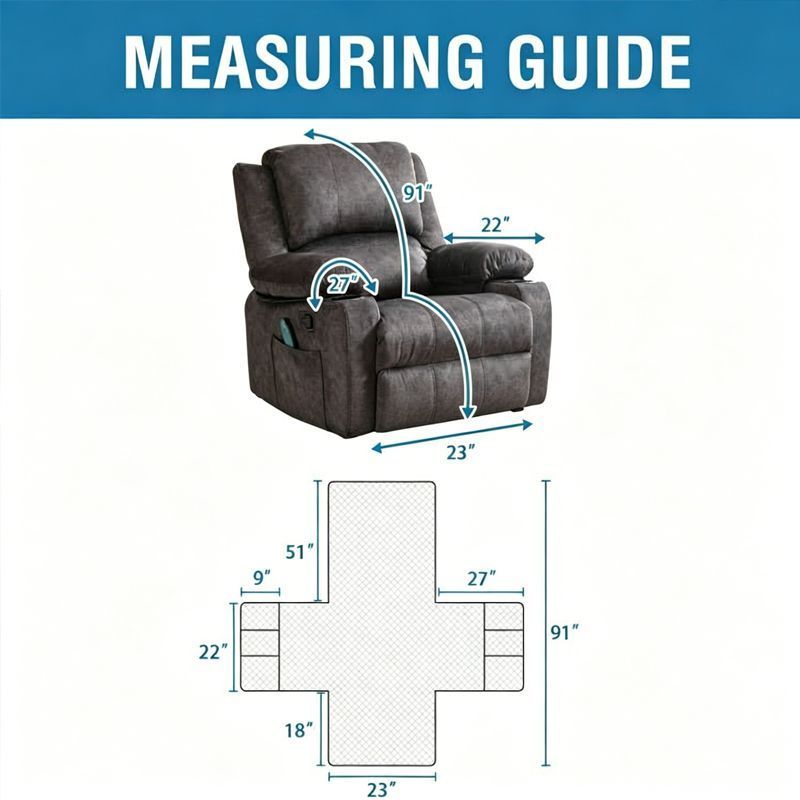Electric Recliner Sofa Cover - Bean Green