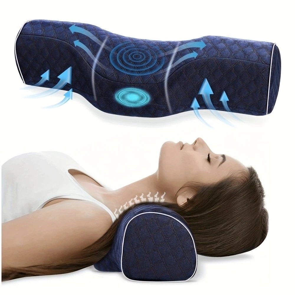 Ergonomic Multi-Purpose Neck Pillow, Memory Foam Support, Breathable and Washable, Versatile Use, Ideal Companion for Office Rest and Home Sleep.