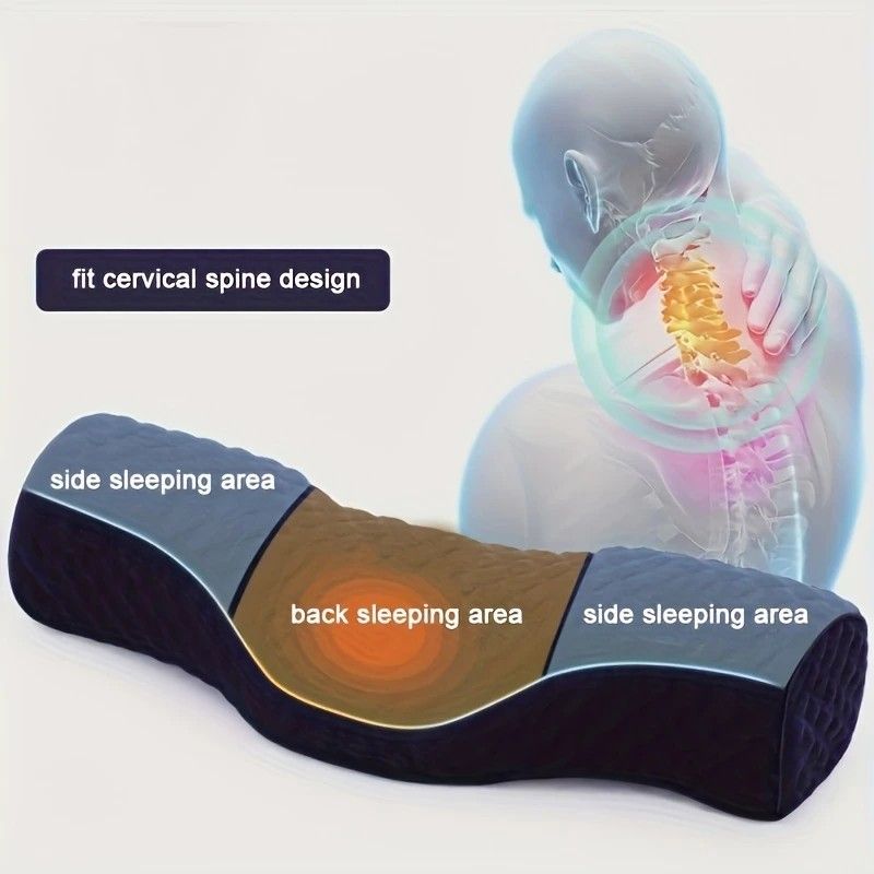 Ergonomic Multi-Purpose Neck Pillow, Memory Foam Support, Breathable and Washable, Versatile Use, Ideal Companion for Office Rest and Home Sleep.