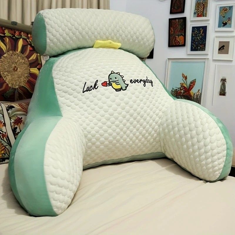 1 cushion, includes pillow core for comfortable back support, ergonomic lumbar support, soft cartoon cushion, suitable for beds, sofas, office, and home decor, a thoughtful birthday gift for friends and family. 60x40CM.YELLOW