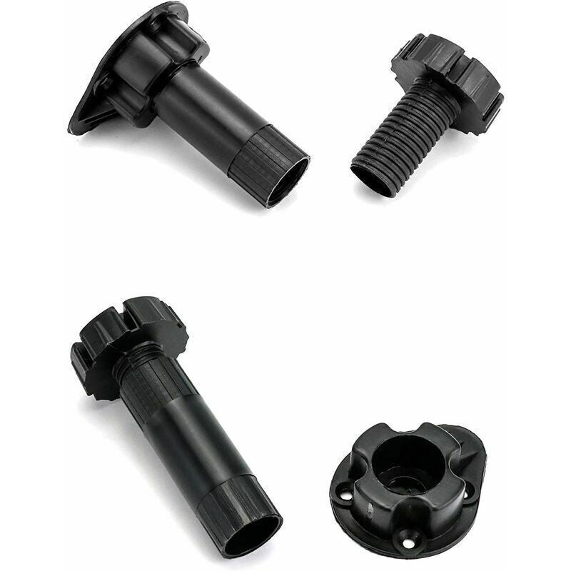 20 Pcs Legs of Furniture Legs of Kitchen Books with 10 Supports of Mounting Extended Range, 100120 mm