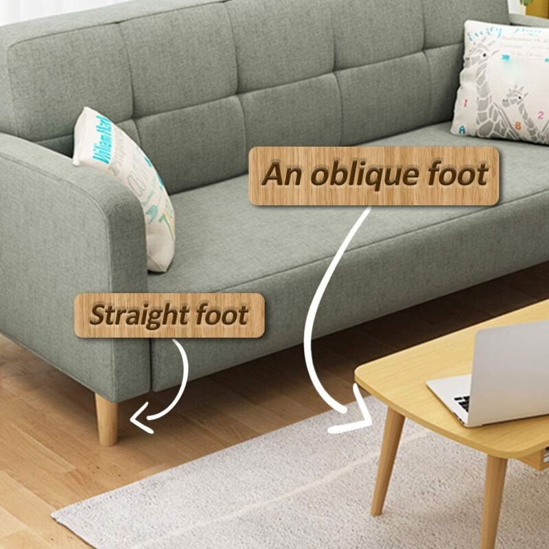 4 Pack Solid Wood Sofa Legs, Furniture Feet for TV Cabinet Bed Reliable, Replacement Wooden Sofa Legs with Non Slip Mat and Mounting Plate and Screws