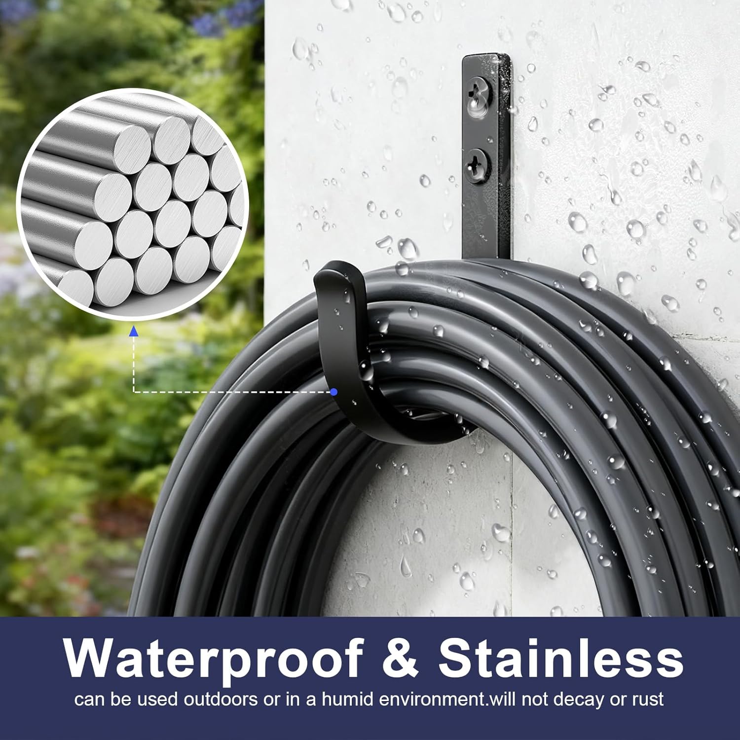 Wall Hooks 4 Pack, 22LB Load-Bearing Black l Heavy Duty Hooks with Expansion Nails - Wall Mounted Coat Rack, Key Holder, Towel Hanger for Bathroom, Kitchen, Outdoor - Decorative Hooks