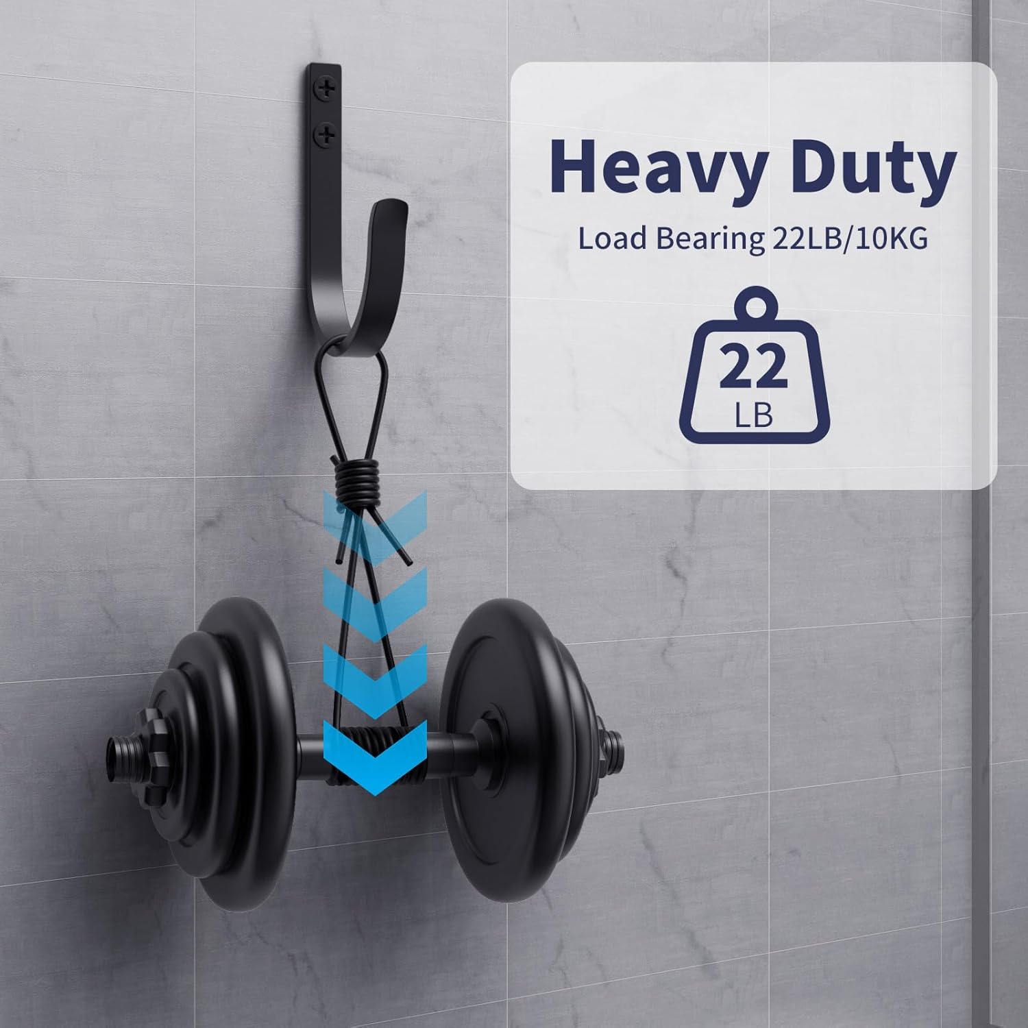 Wall Hooks 4 Pack, 22LB Load-Bearing Black l Heavy Duty Hooks with Expansion Nails - Wall Mounted Coat Rack, Key Holder, Towel Hanger for Bathroom, Kitchen, Outdoor - Decorative Hooks
