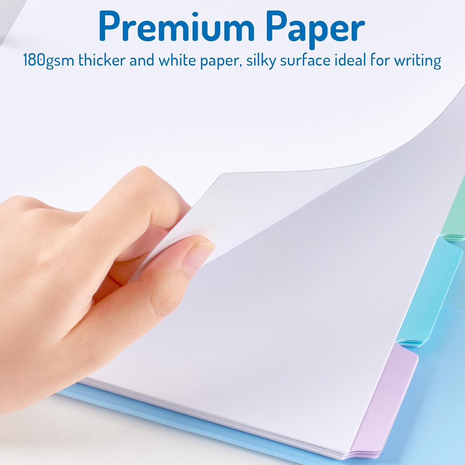 Blank Writable Binder Dividers, 1/5 Cut Tabs, 3 Hole Punch Dividers with Reinforced Edge, Binder Dividers with Multicolor Tabs, Letter Size, 3 Sets, 15 Dividers