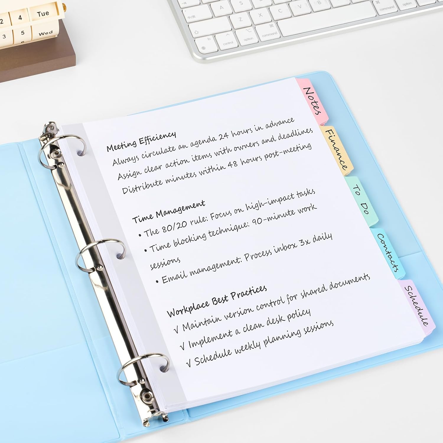 Blank Writable Binder Dividers, 1/5 Cut Tabs, 3 Hole Punch Dividers with Reinforced Edge, Binder Dividers with Multicolor Tabs, Letter Size, 3 Sets, 15 Dividers