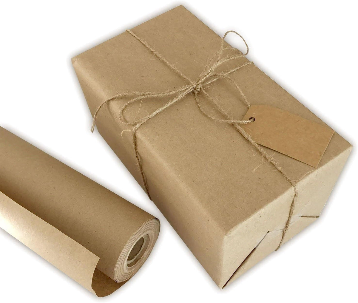 100 Pcs Christmas Gift Tags with String Kraft Paper Vintage Wedding Hang Tags 7x4cm with Natural Jute Twine