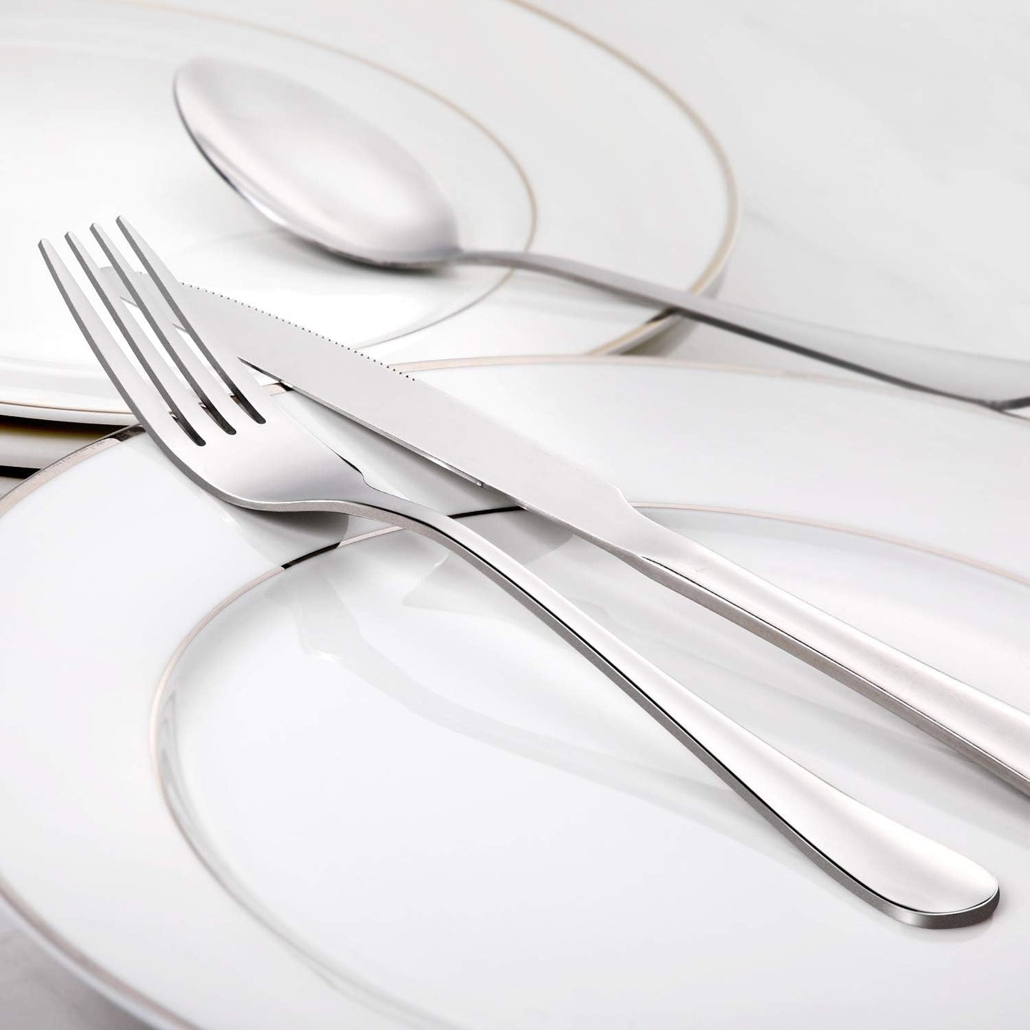 Dinner Forks Set, Food-Grade 18/8 Stainless Steel Forks Silverware, Mirror Polished, Dishwasher Safe - Set of 12, 8 Inches