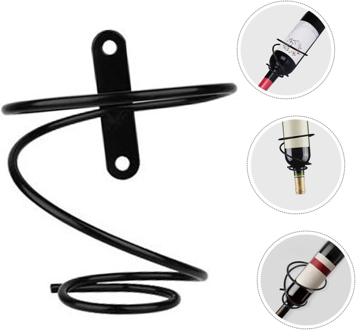 2-Pack Mini Wine Rack Countertop Display Stand for 1 Bottle Space-Saving Iron Storage Holder for Home Kitchens Bars