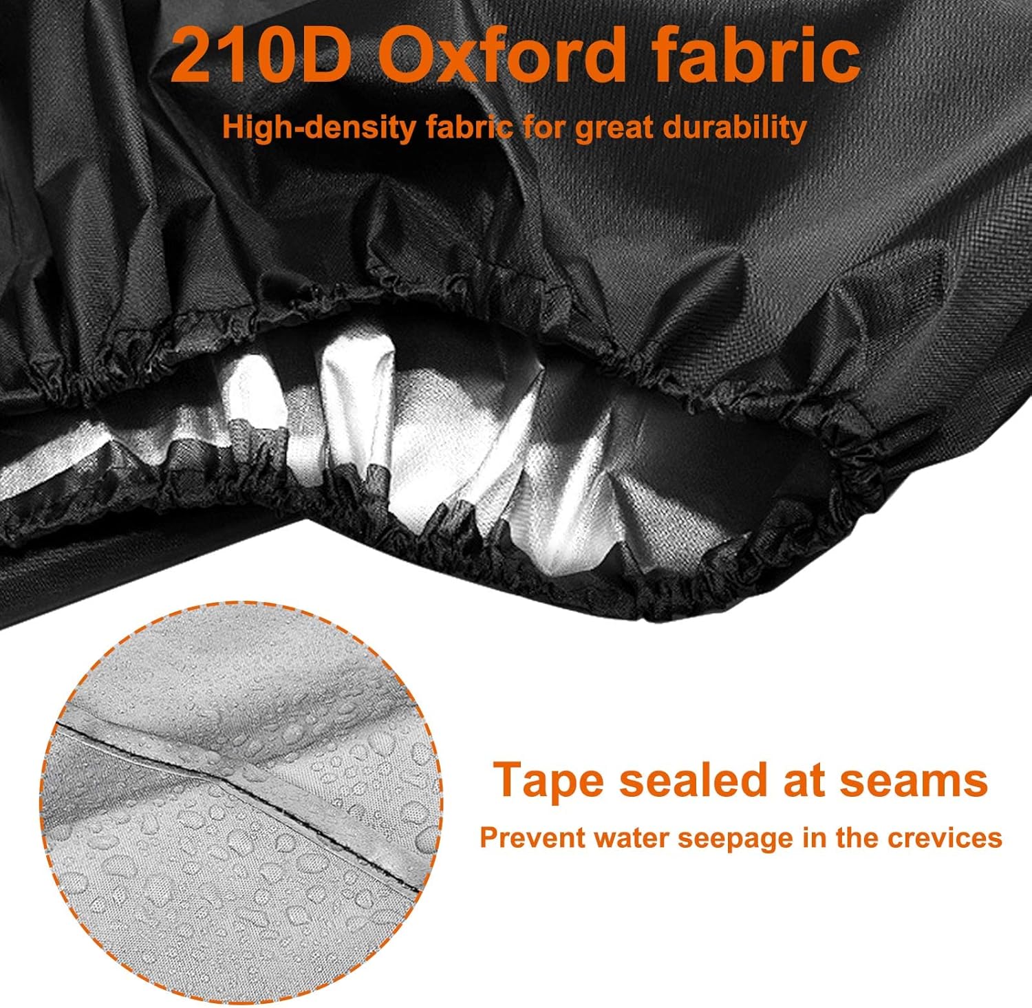 2 Pack Waterproof Outdoor Furniture Covers for Garden Cushions Stacking Chairs Black