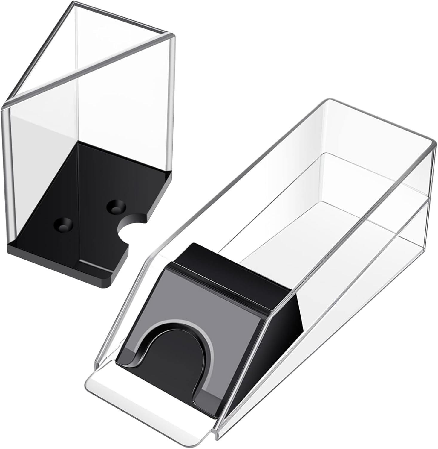 Blackjack Shoe and Discard Tray Clear Acrylic Blackjack Dealing Shoe Card Dispenser for Playing Cards Discard Holder Trays for Game Poker Accessories(6 Deck)