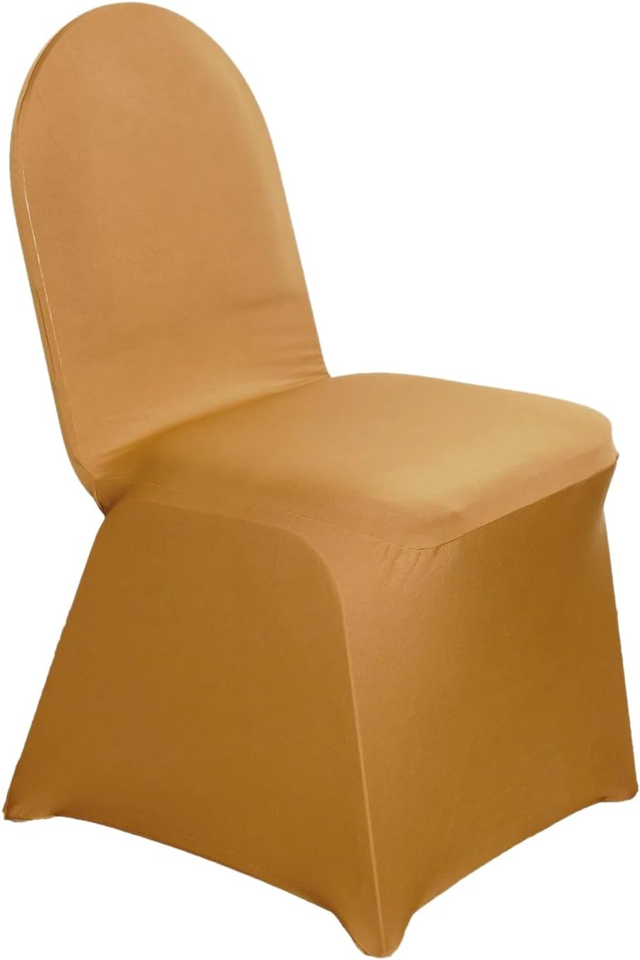 Efavormart 10 PCS Spandex Stretch Gold Chair Covers Universal Banquet Chair Covers for Party Dining with Foot Pockets Washable Wedding Chair Slip Covers for Outdoor