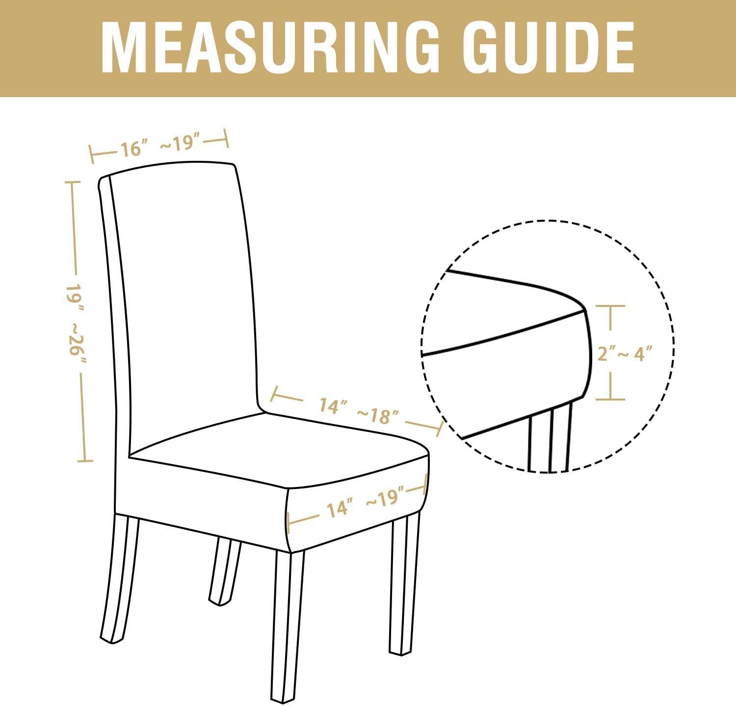 Dining Chair Covers Velvet Stretch Chair Covers for Dining Room Set of 6 Parson Chair Slipcovers Chair Protectors Covers, Soft Thick Solid Velvet Fabric Washable, Ivory