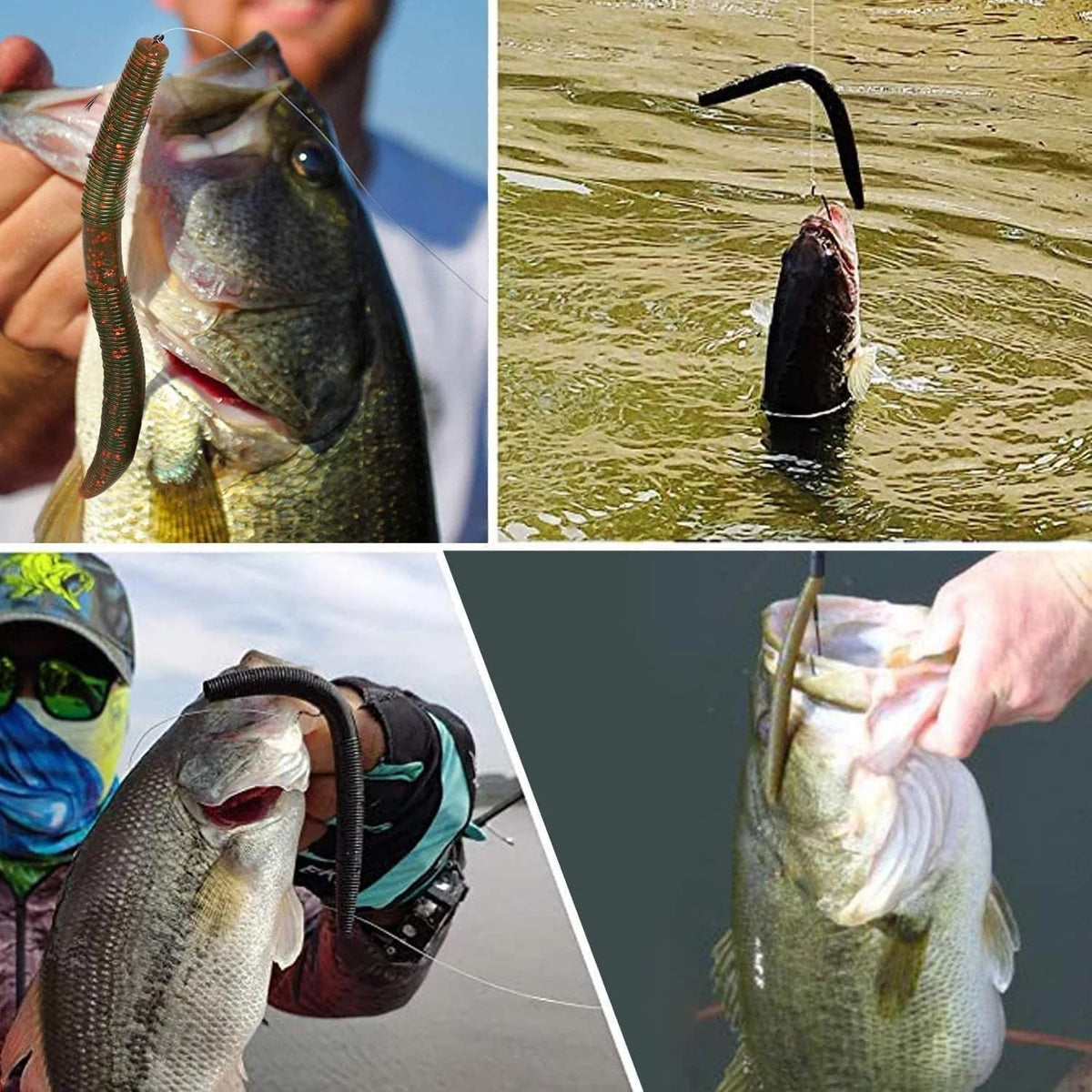 50Pcs Premium Fishing Hooks Set - High Carbon Steel, Ultra Sharp, All-in-One Box for Bass Trout Freshwater Saltwater（Red