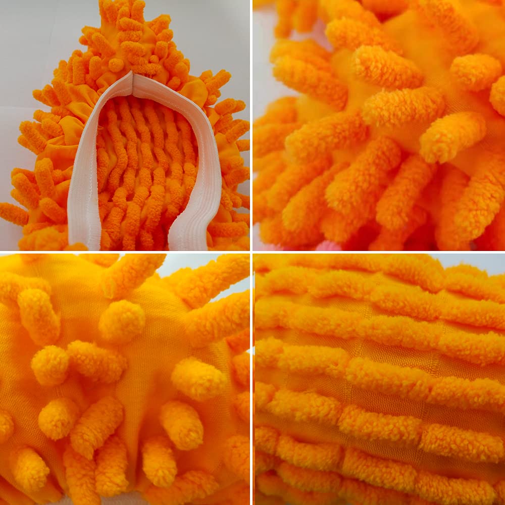 10 PCS 5 Pairs Dust Duster Mop Slippers Shoes Cover, Multi Function Washable Microfiber Foot Socks Floor Cleaning Shoes Cover for House Kitchen Office