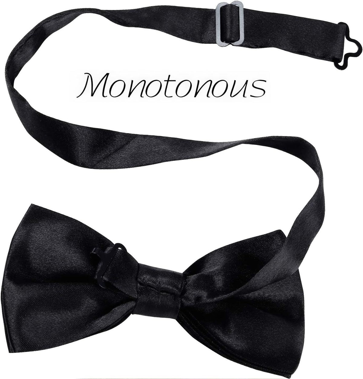 10 Pcs Elegant black Pre-tied Bow ties Formal Tuxedo Bowtie Set with Adjustable Neck Band,Gift Idea For Men And Boys