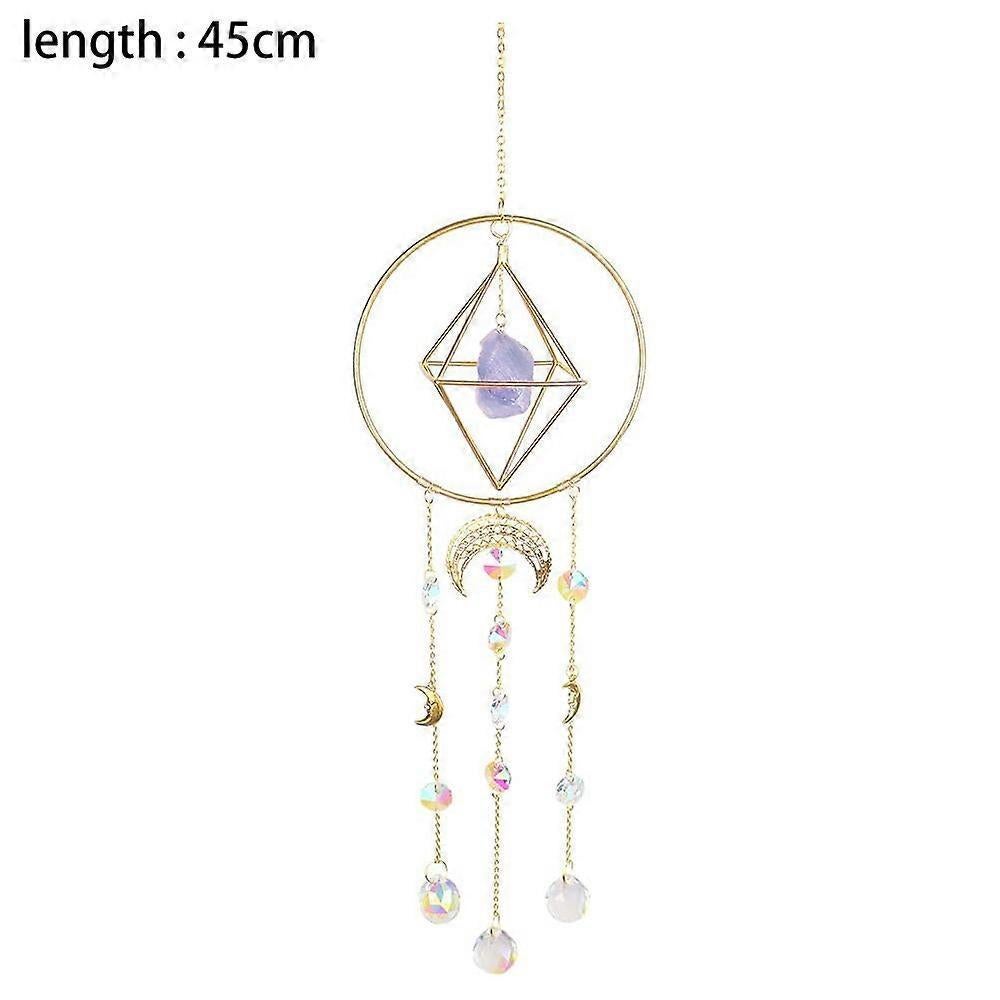 Crystal Prism - Handmade Gold Plated Suncatcher Chandelier Hanging Crystal Tracery