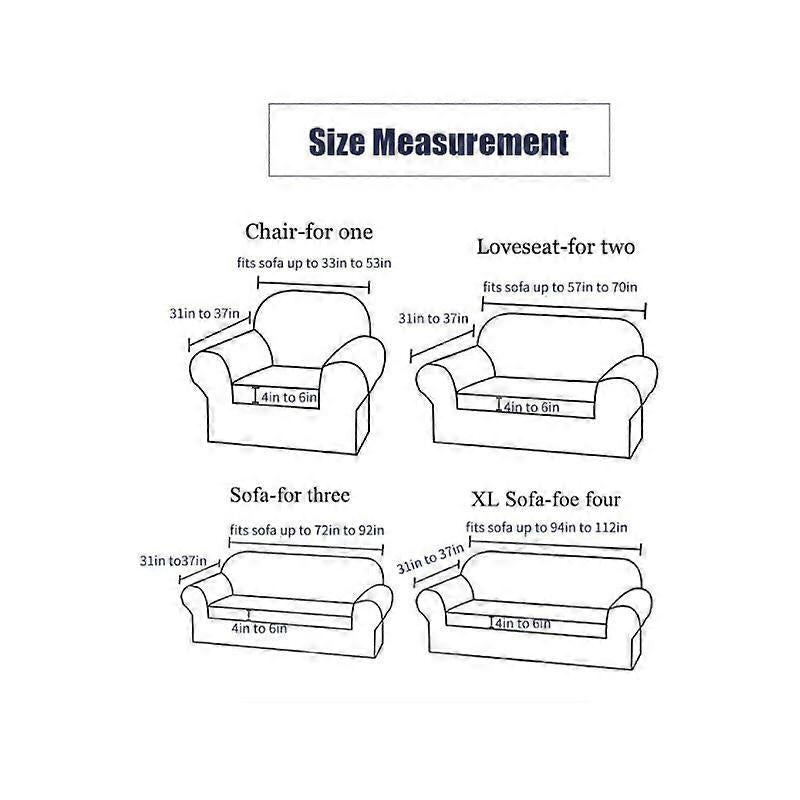 2 Seater Stretch Sofa Cover with Armrests 145-185cm