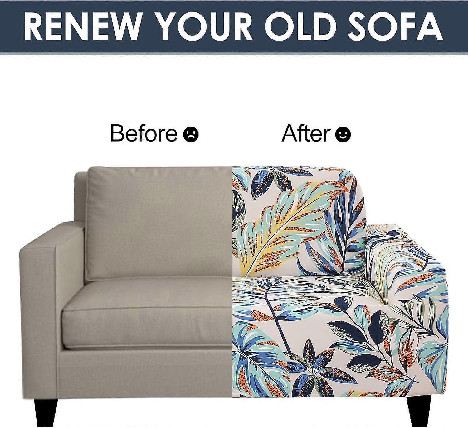 2 Seater Stretch Sofa Cover with 1 Cushion Cover Universal Fit 145-180cm