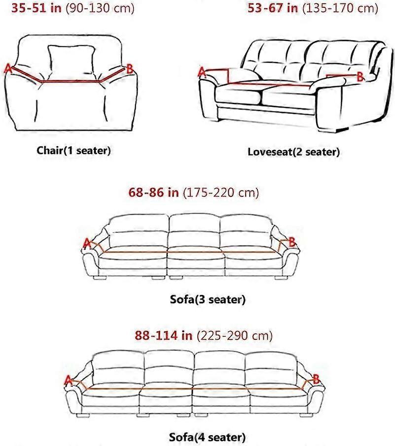 3 Seater Stretch Sofa Cover with Armrests Gold Leaf Print Design 185-230cm