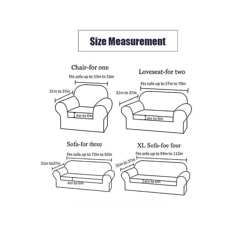 2 Seater Stretch Sofa Cover with Armrests 145-185cm