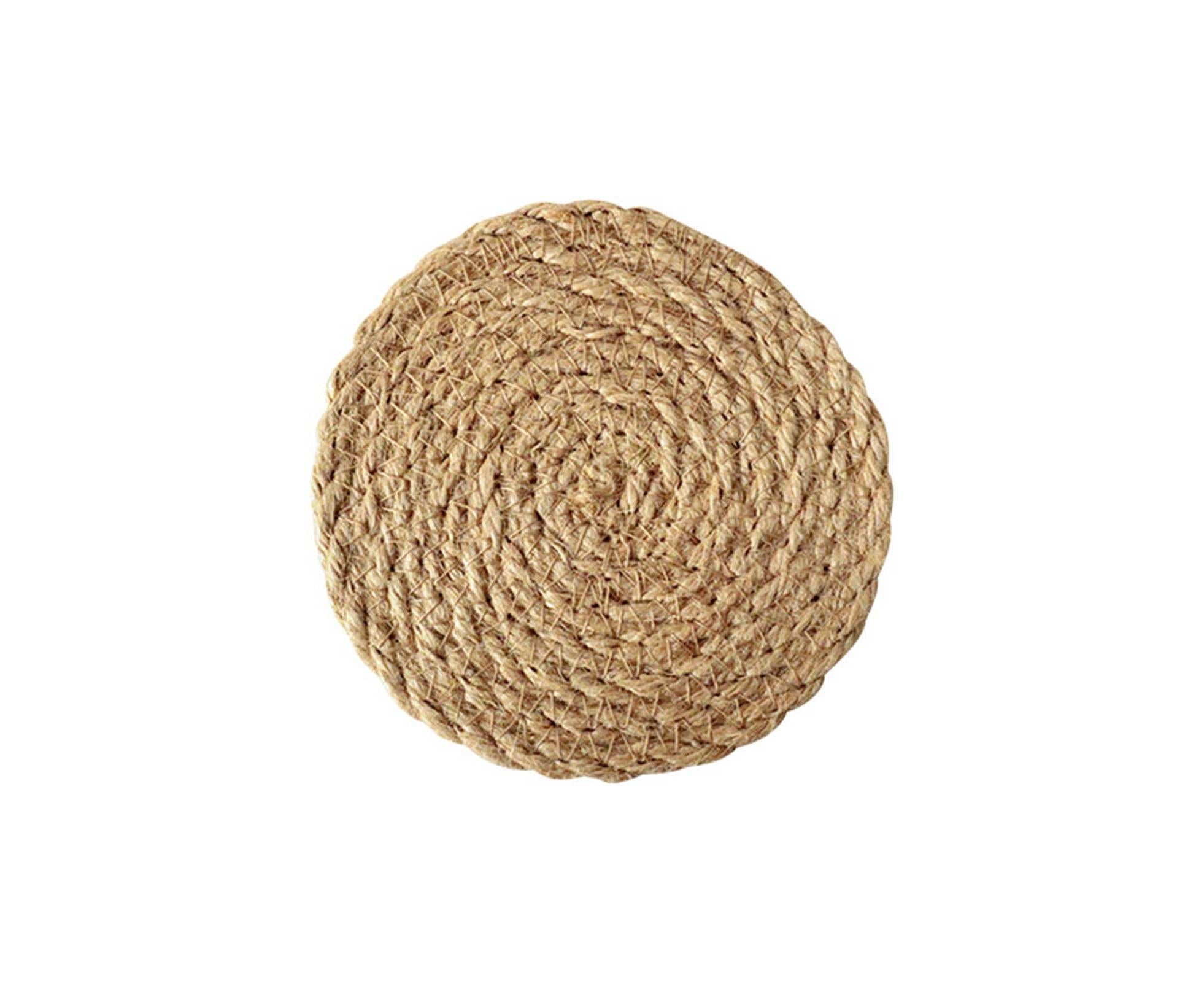 Elegant Good Woven Placemat Eco-friendly Fine Texture Straw Dinner Mat for Home-30cm